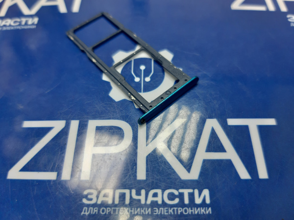 Оригинальный синий лоток для сим и microSD Huawei Y7 2019  DUB-LX1 (1)