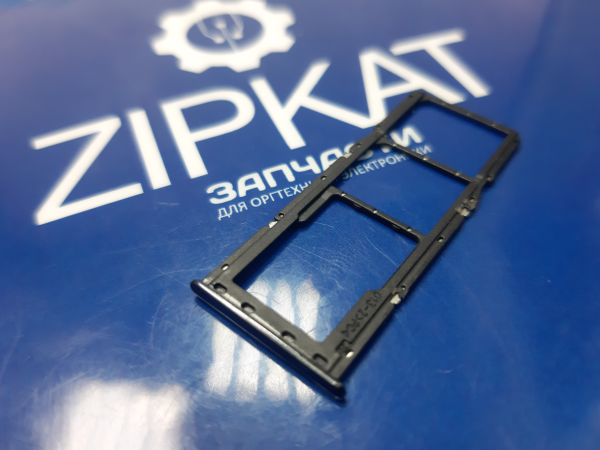 Оригинальный черный лоток для сим и microSD телефона Samsung Galaxy A515F A51