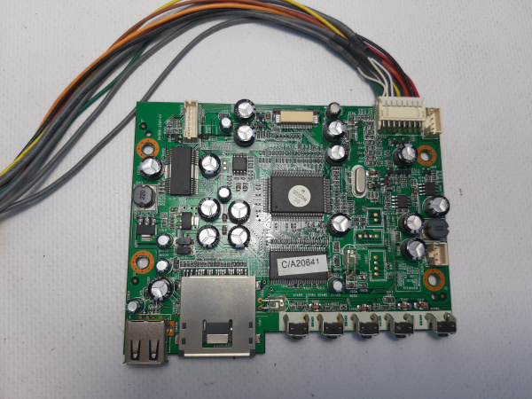Плата управления кнопками с разъемами USB  карты памяти TV MYSTERY MTV-2217WD (3)