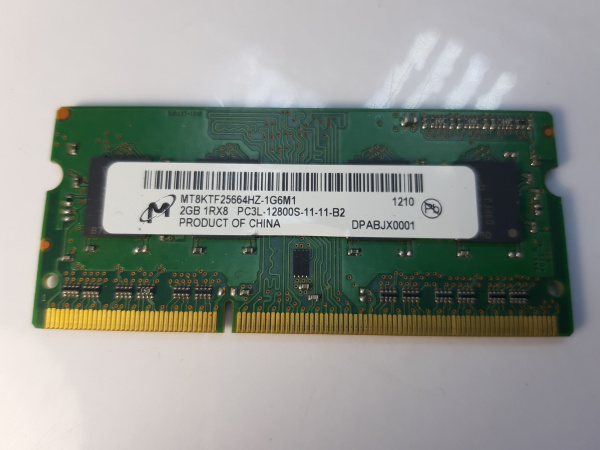 Оперативная память SODIMM Micron 2GB 1RX8 MT8KTF25664HZ-1G6M1 (2)