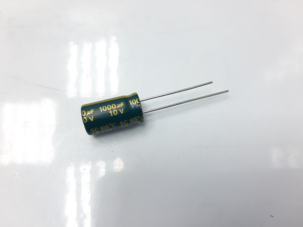 Конденсатор TEAPO 1000мкФ 10V 105°  1.50.8см